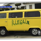 Illustration for article titled Assholes Spray Paint 'Illegal' On California Man's Vintage VW Bus